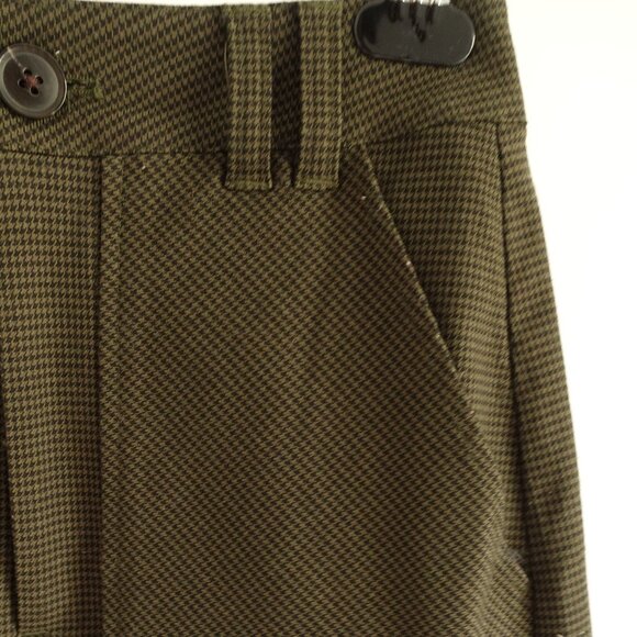 Twik Women's Olive Green Houndstooth Mini Skirt Size XS - Picture 3 of 10